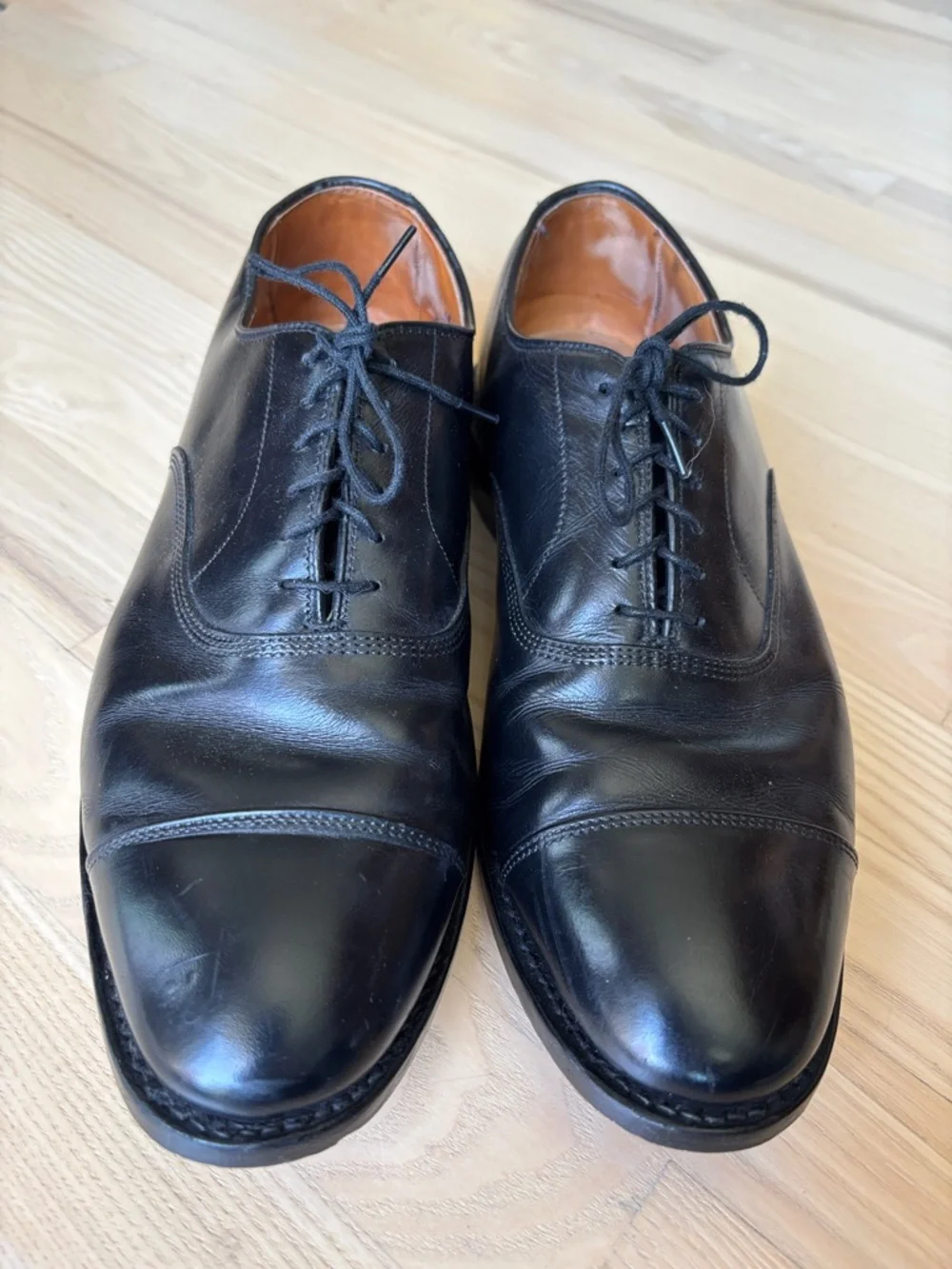 Allen Edmonds Park Avenue Black Cap-Toe Oxford Shoes